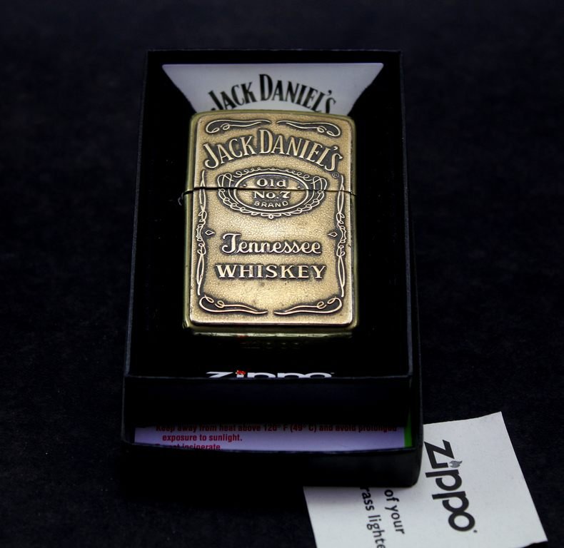 Zippo Jack Daniel's label (chrome
