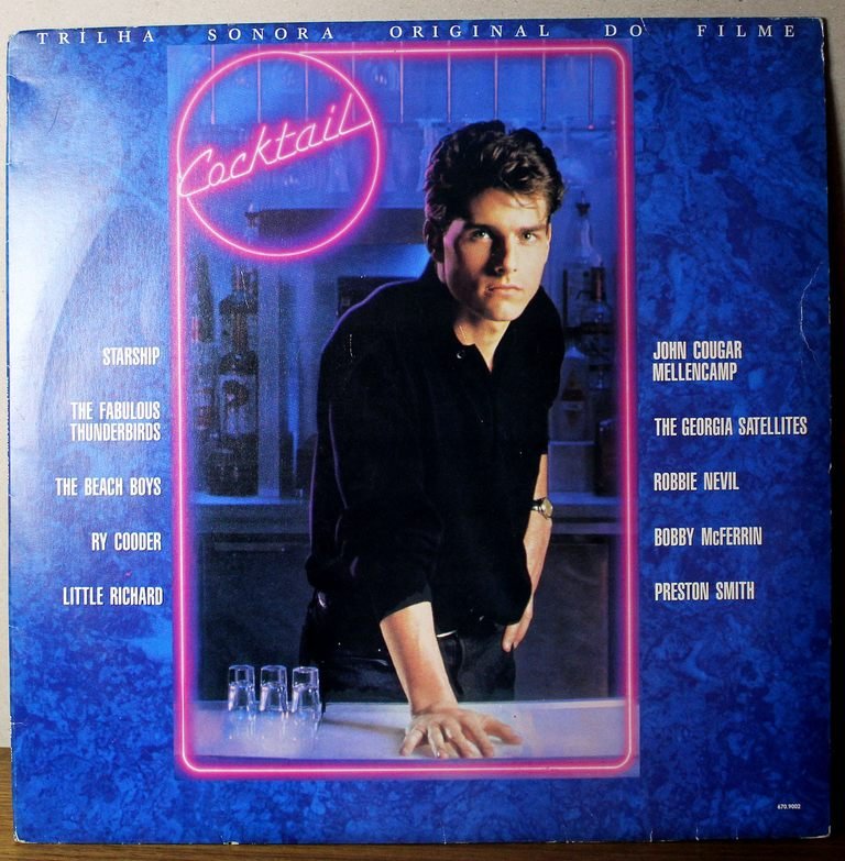 LP Cocktail filme – Trilha Sonora Tom Cruise Vinil 1988 - Familia Muda