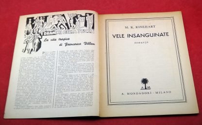 M.R. Rinehart, Vele Insanguinate - Gialli Mondadori Itália 1936