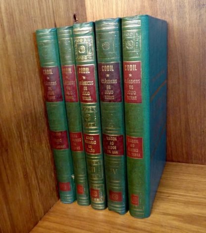 Coleção Clássicos De Julio Verne, 1ª Edição 1970, 5 Volumes