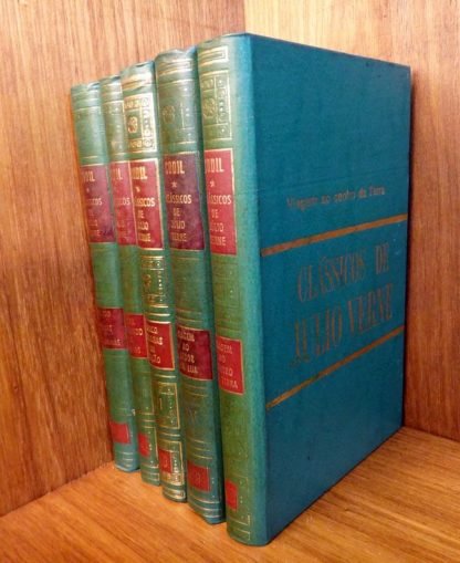 Coleção Clássicos De Julio Verne, 1ª Edição 1970, 5 Volumes