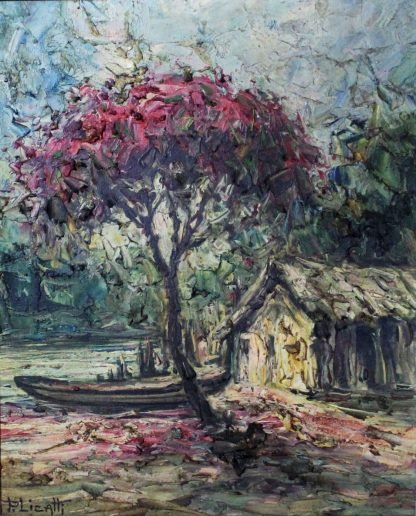 Paulo Licatti, Recanto do rio Parnaíba, pintura a óleo, 1973