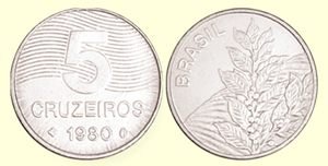 Moeda de 5 Cruzeiros, MBC-Soberba, 1980 a 1987