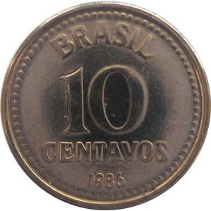 Moeda de 10 centavos de Cruzado 1986-1988
