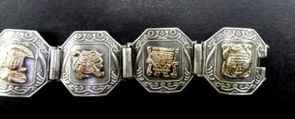 Bracelete Peruano ouro 18K e prata 925