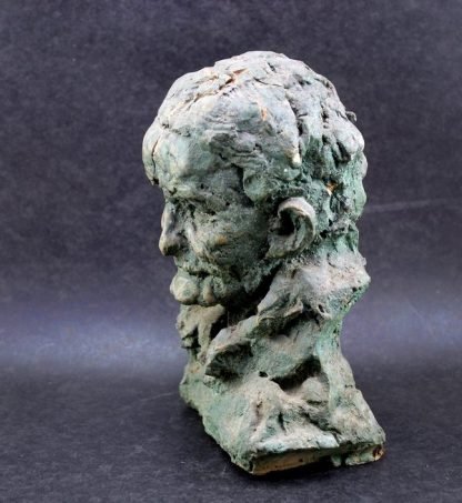 Escultura Antiga, busto em barro italiano