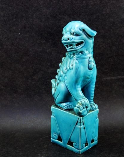 Cão de Fó em porcelana chinesa azul