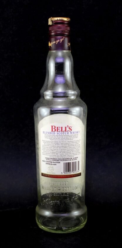 Garrafa Whisky Bells vazia Abajur familiamuda.com.br 4